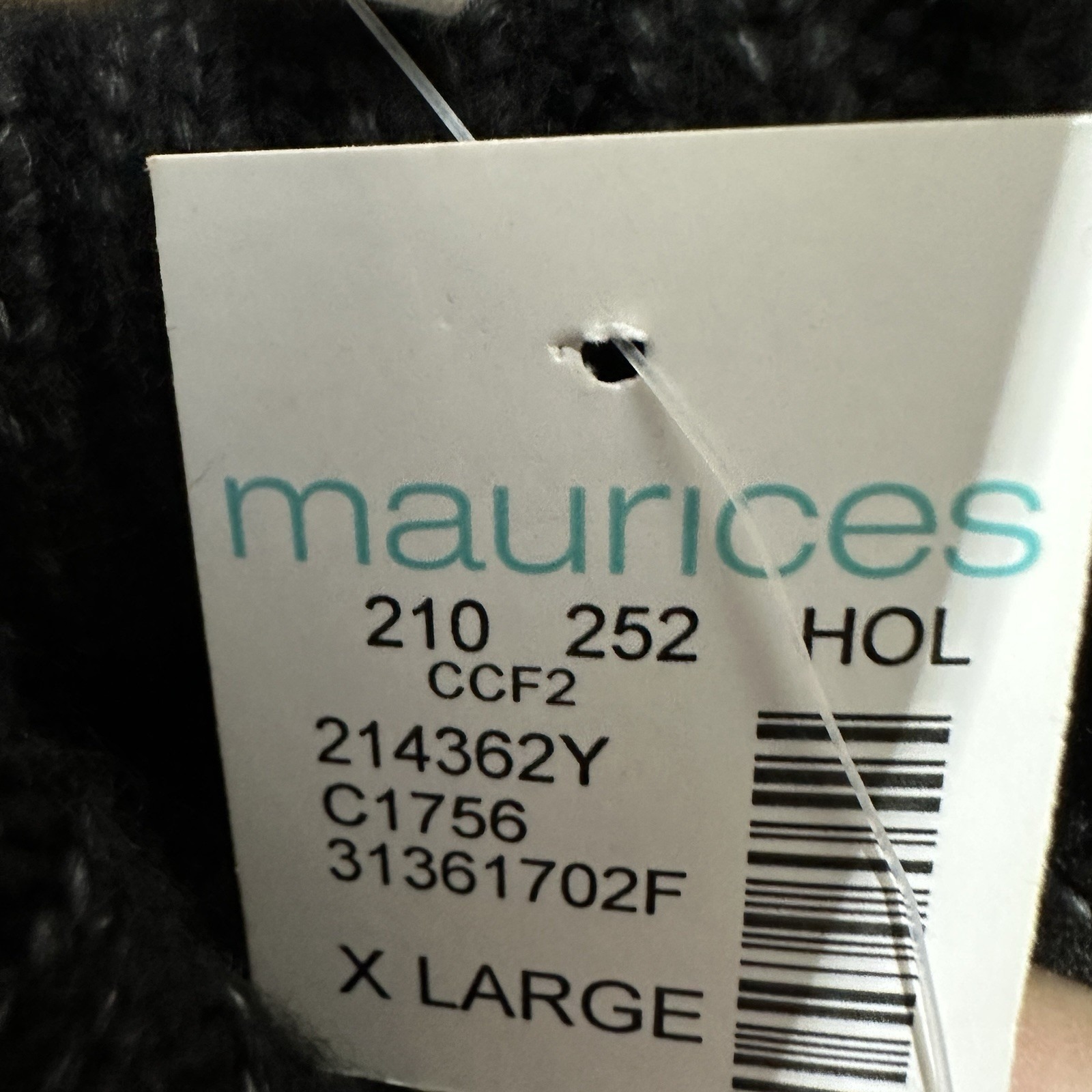 Nwt Maurice's Women's Xl Fair Isle Sweater Dress Black Fuzzy — image 7 of 8